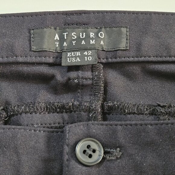 Atsuro Tayama Pants Womens US 10 Black Skinny Stretch Made In Japan Goth EUR 42 - Picture 11 of 16